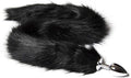 31.5inches Long Fox Tail Butt Plug Anal Plug Animal Tail Role Play Sex Toys Flirting Tools for Couples Black
