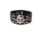 Gothic Goth Rivet Skull Wrap Bracelet